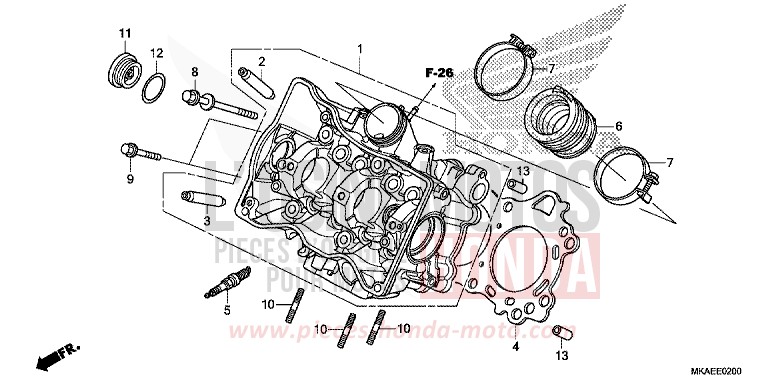 CULASSE de Integra 750 CANDY CHROMOSPHERE RED (R381) de 2019